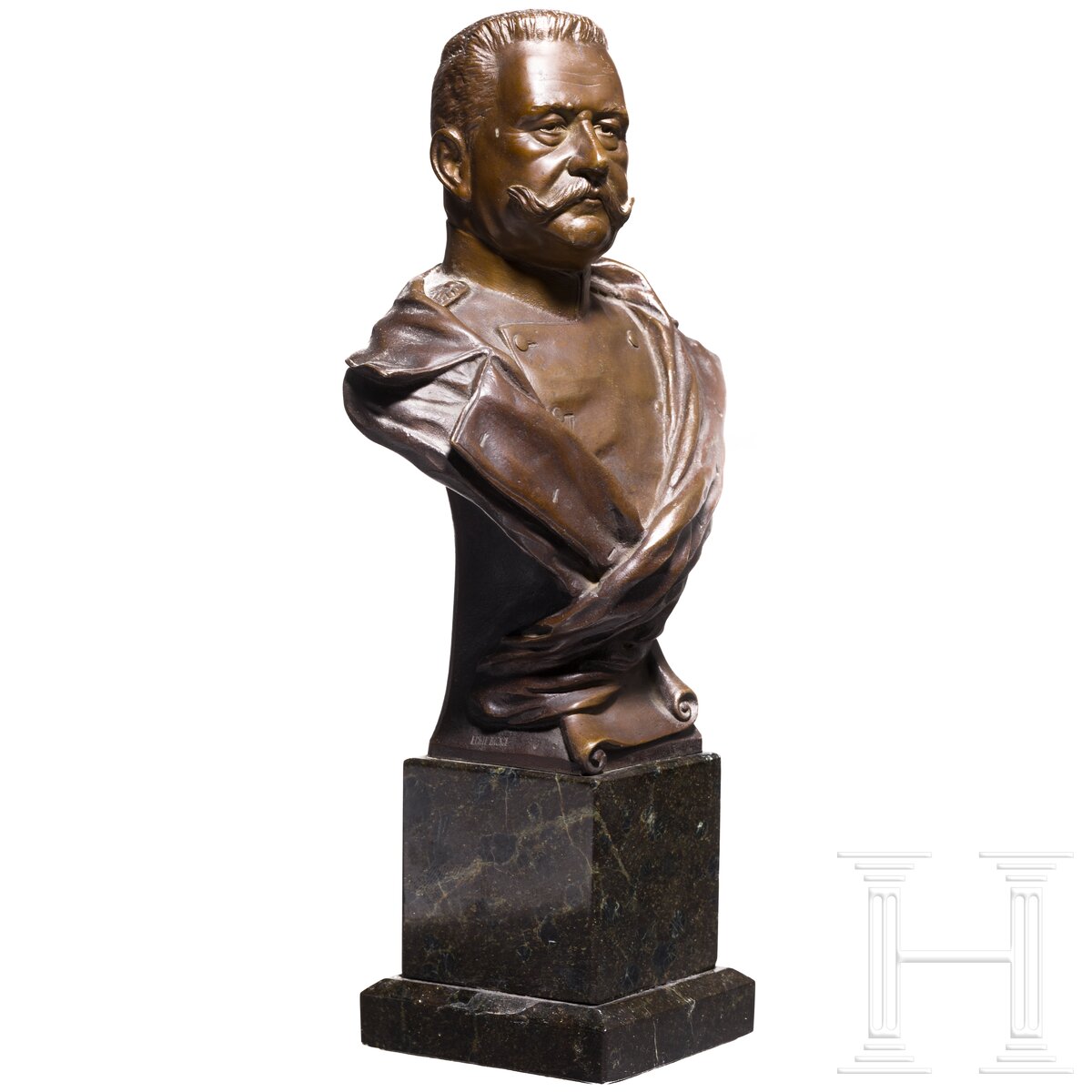 Paul von Hindenburg - Bronzebüste von W. Schaffert, datiert 1914 - Image 3 of 4