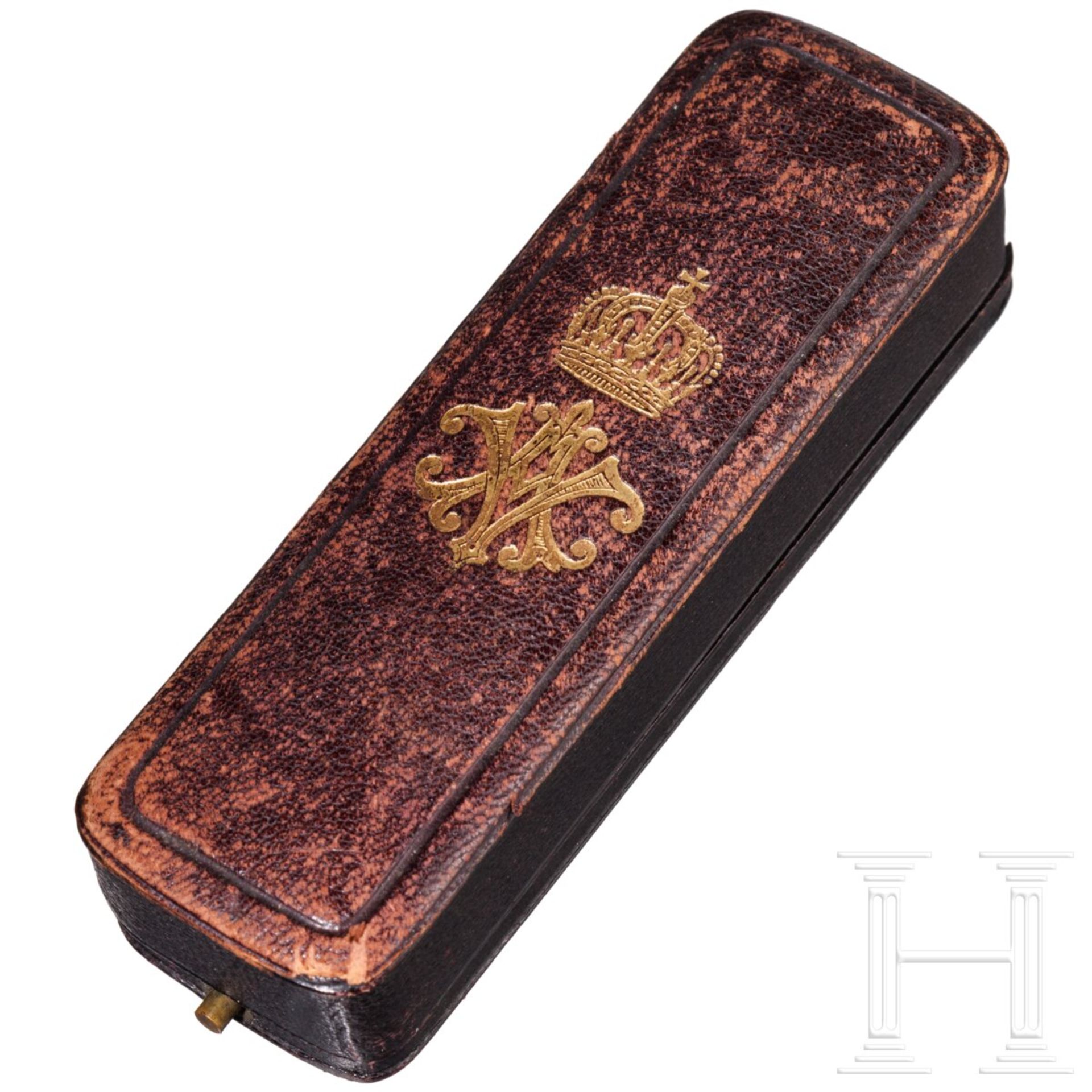 Kaiserin Auguste Viktoria (1858 - 1921) - Goldene Geschenknadel im Etui - Bild 4 aus 4