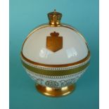 1953 Coronation: a Minton orb, 144mm high. (commemorative, commemorating, royalty, monarch).