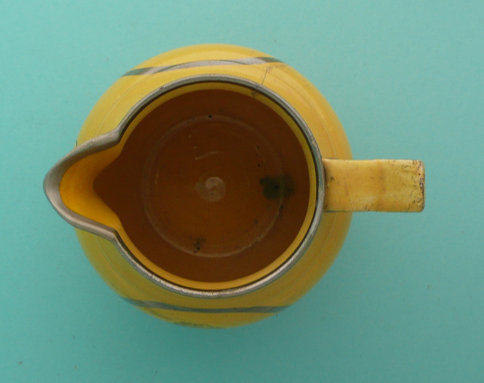 1810 Sir Francis Burdett: a yellow pottery jug banded in lustre and printed in grey with an - Image 3 of 4