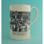 Georgian Life’s Fanciful Side: a rare and amusing creamware tankard printed in black with two