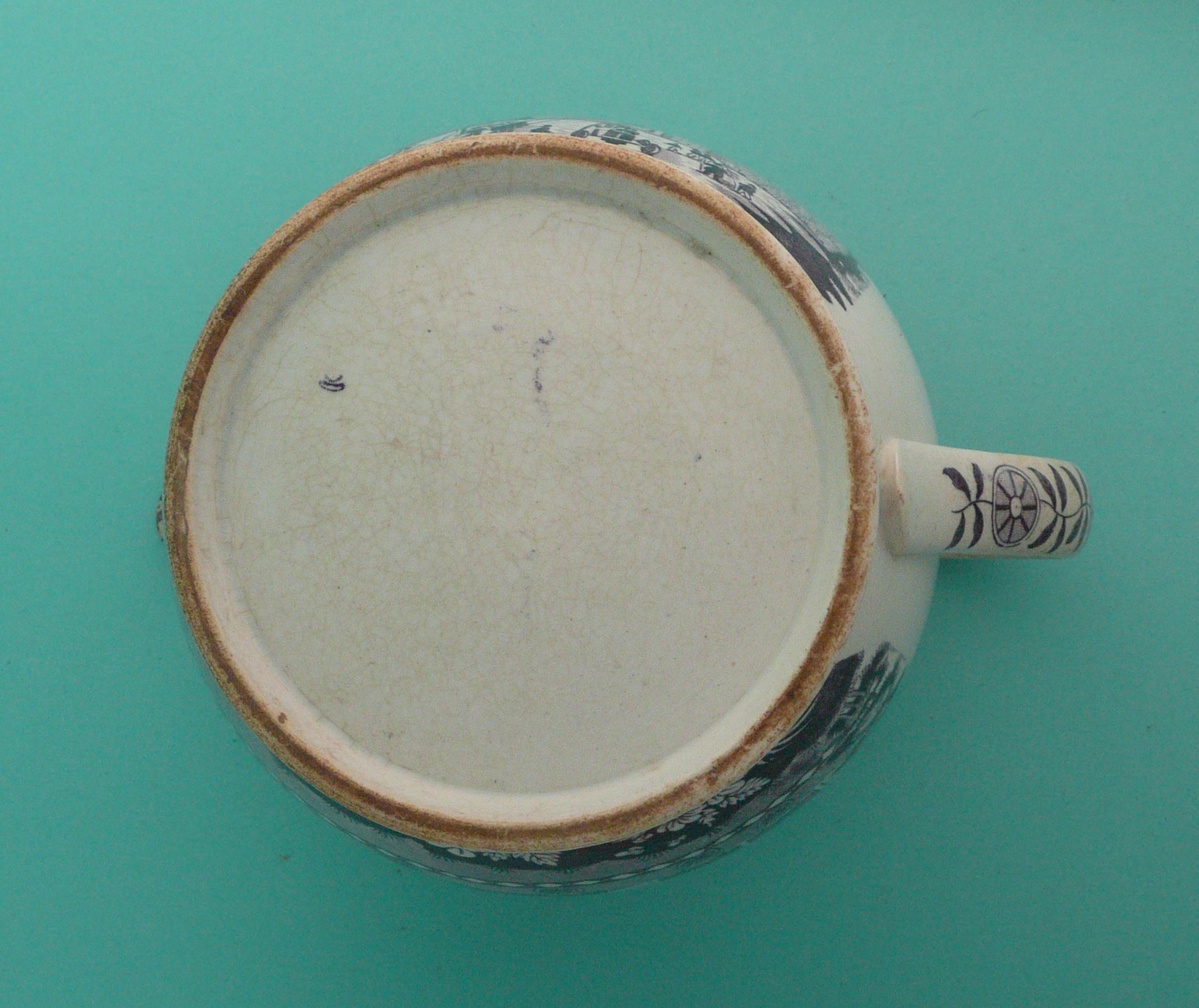 Liverpool and Manchester Railway: a pottery jug printed in purple with a view of the entrance and on - Image 5 of 5