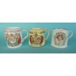 1937 Coronation: a Royal Doulton porcelain mug with named and dated portrait of Princess Margaret