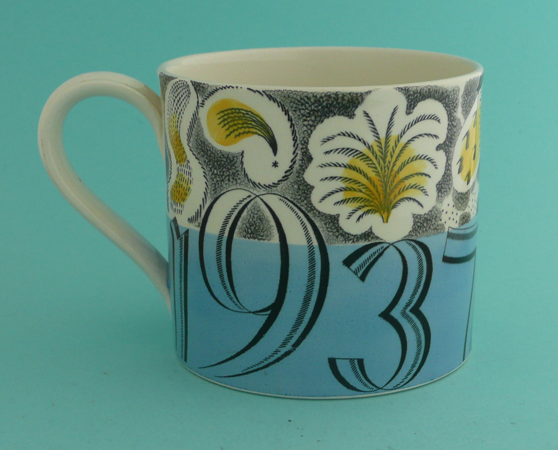 1937 Coronation: a good stylish mug designed by Ravilious for Wedgwood, printed in black and - Image 2 of 6