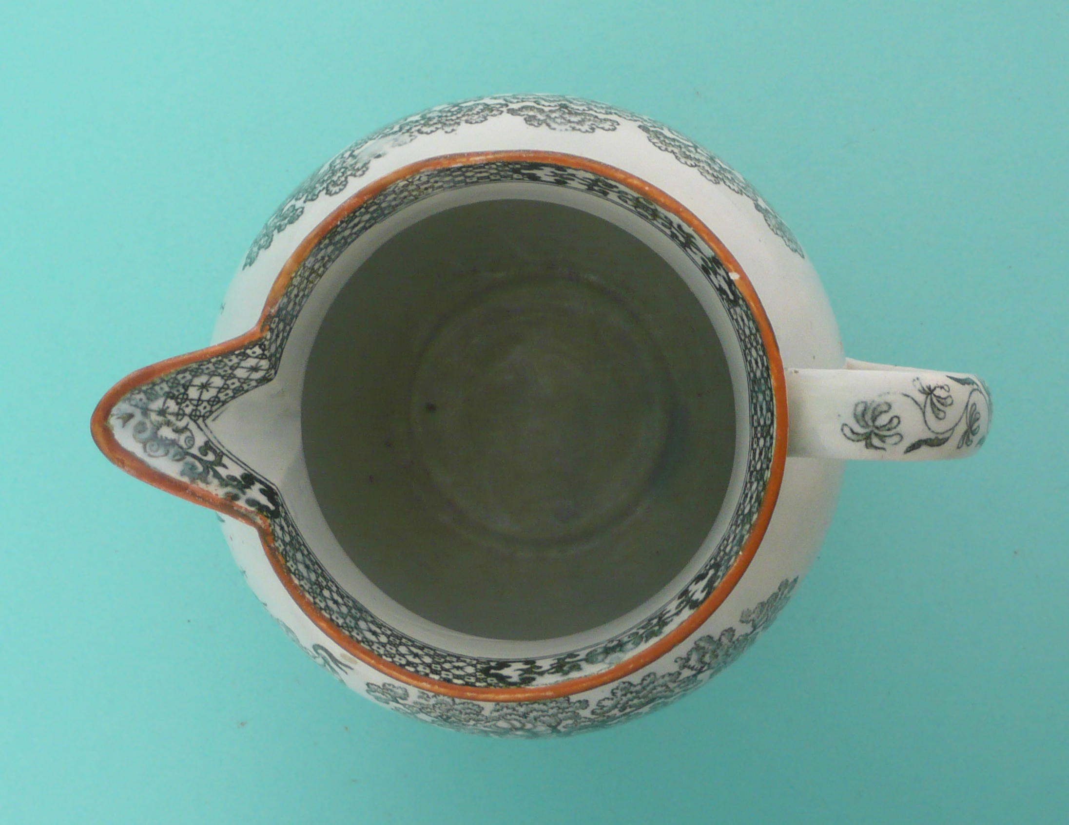 1814 Peace of Paris: a pearlware jug printed in grey with scenes of Britannia and Peace, 149mm, - Image 4 of 5