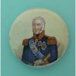 Admiral Sir Charles Napier (167A) medium. (potlid, pot lid, Prattware, Staffordshire).