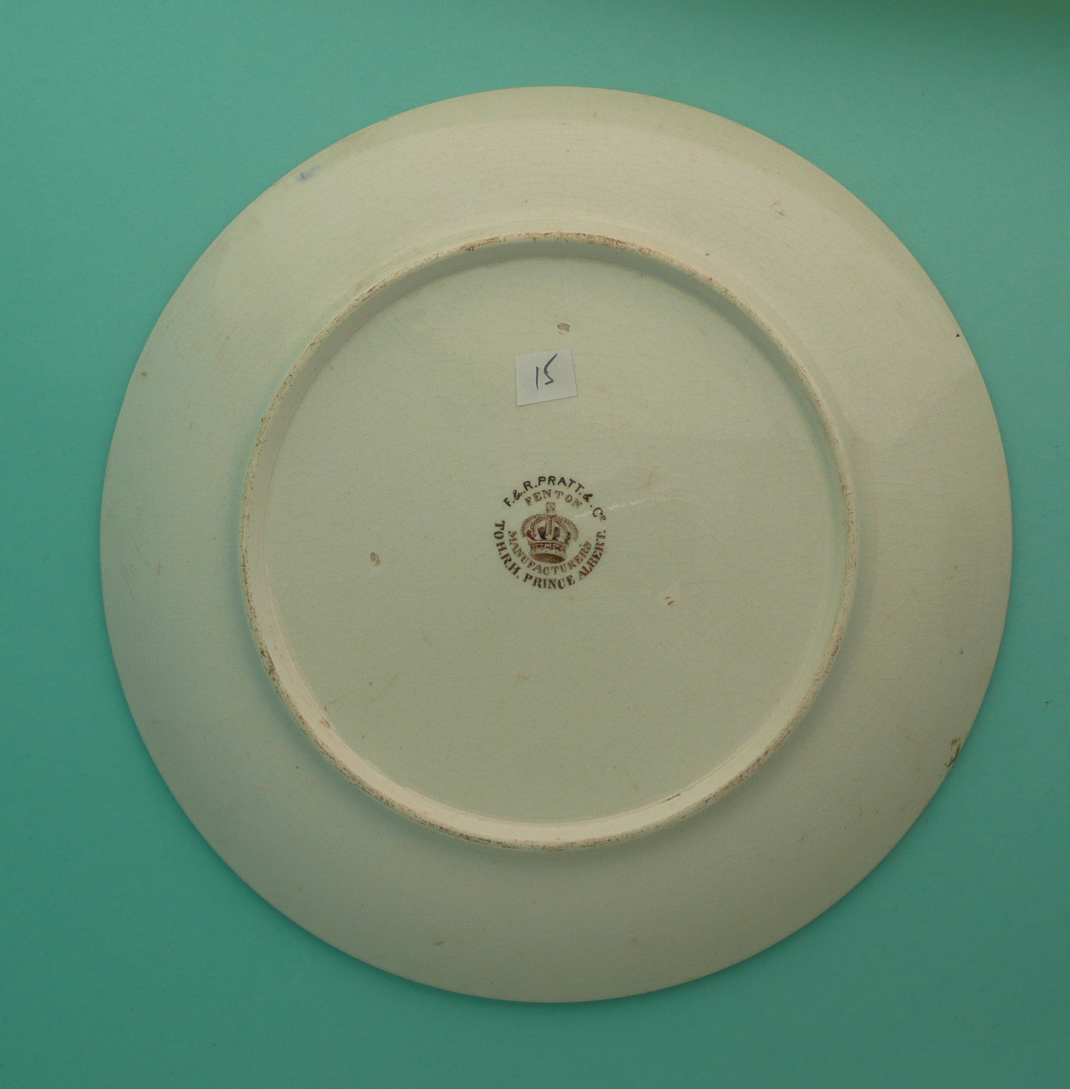 A good malachite ground dessert plate: The Last In (421) the reverse with Pratt / Prince Albert - Bild 2 aus 2