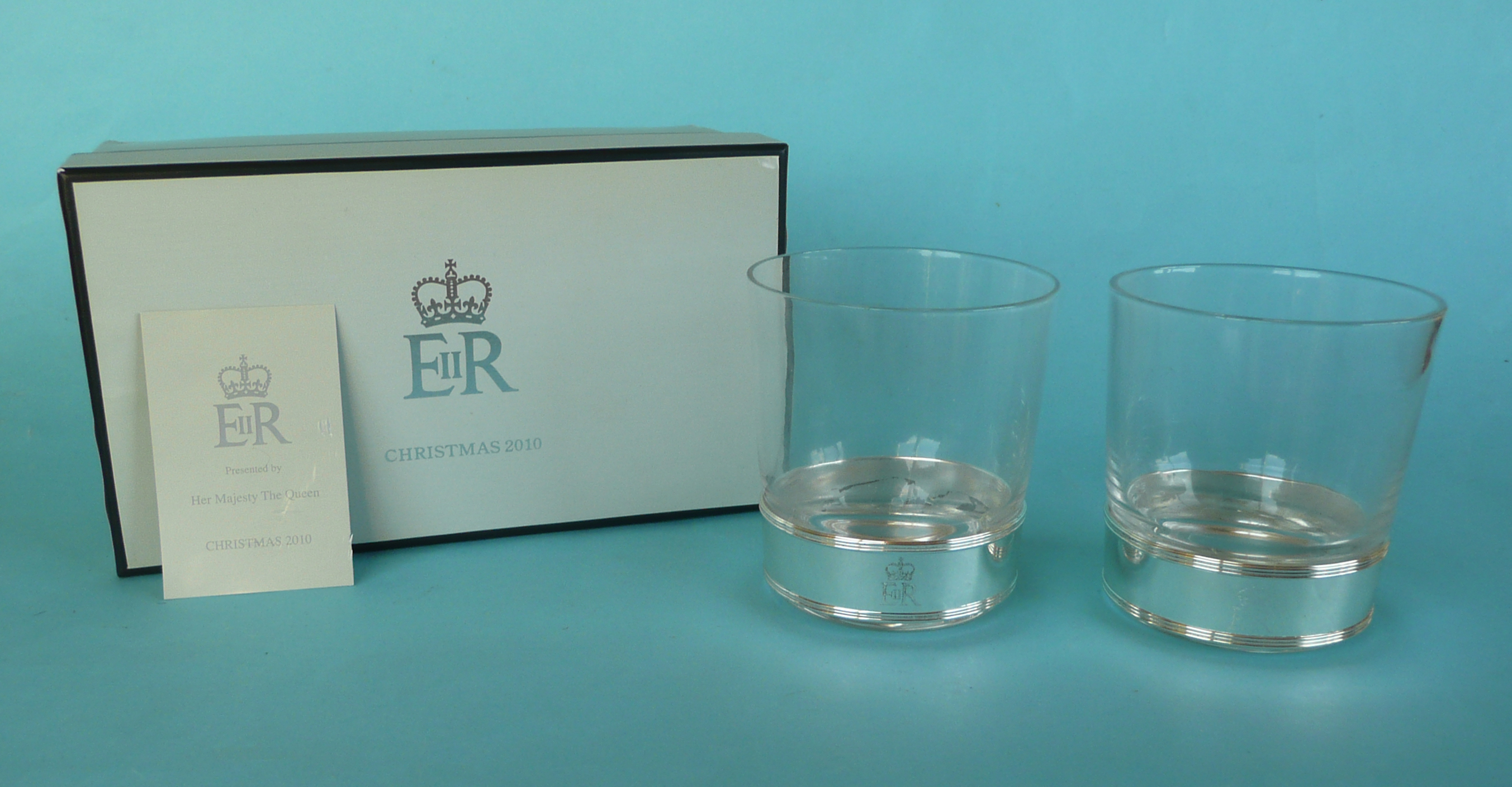 2010 Queen Elizabeth: a personal Christmas gift from the Queen comprising an impressively boxed pair - Image 2 of 2
