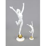 Two sun worshippers, Hutschenreuther, Selb, art department, 20th century, design by Carl Tutter,