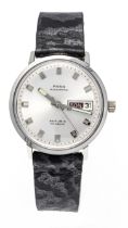 Para men's watch automatic, NOS, chrome-plated case, screw-down steel cover, silver-colored dial