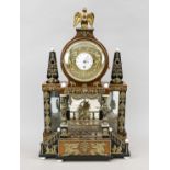 Biedermeier period clock, Austria, circa 1820, with train repeater, cherry case with ebony,