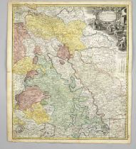 Historical map of Jülich and the Rhineland, ''Ducatus Iulica & Bergensis...'', partly col. Copper