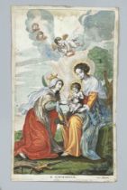 Unknown 17th century artist, Mary with the Christ Child and St. Catherine, copper engraving on