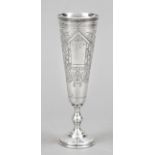 Champagne flute, hallmarked Russia, mark 1882-99, Moscow, MZ, silver 84 zolotniki (875/000), round