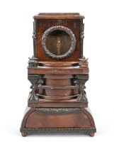 Pocket watch stand (for a very large pocket watch), late 19th century, wooden body partially