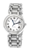 Longines Prima Luna, ladies' wristwatch, steel, ref. L8.113.4.71.6, from 2016, silver-col. Dial with