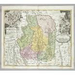 Historical map of the region around Mindelheim, ''Protoparchiae Mindelhemensis nova tabula