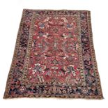 Carpet, Rug, Heriz, more or less even high pile, fringes short, small moth damage, 270 x 208 cm