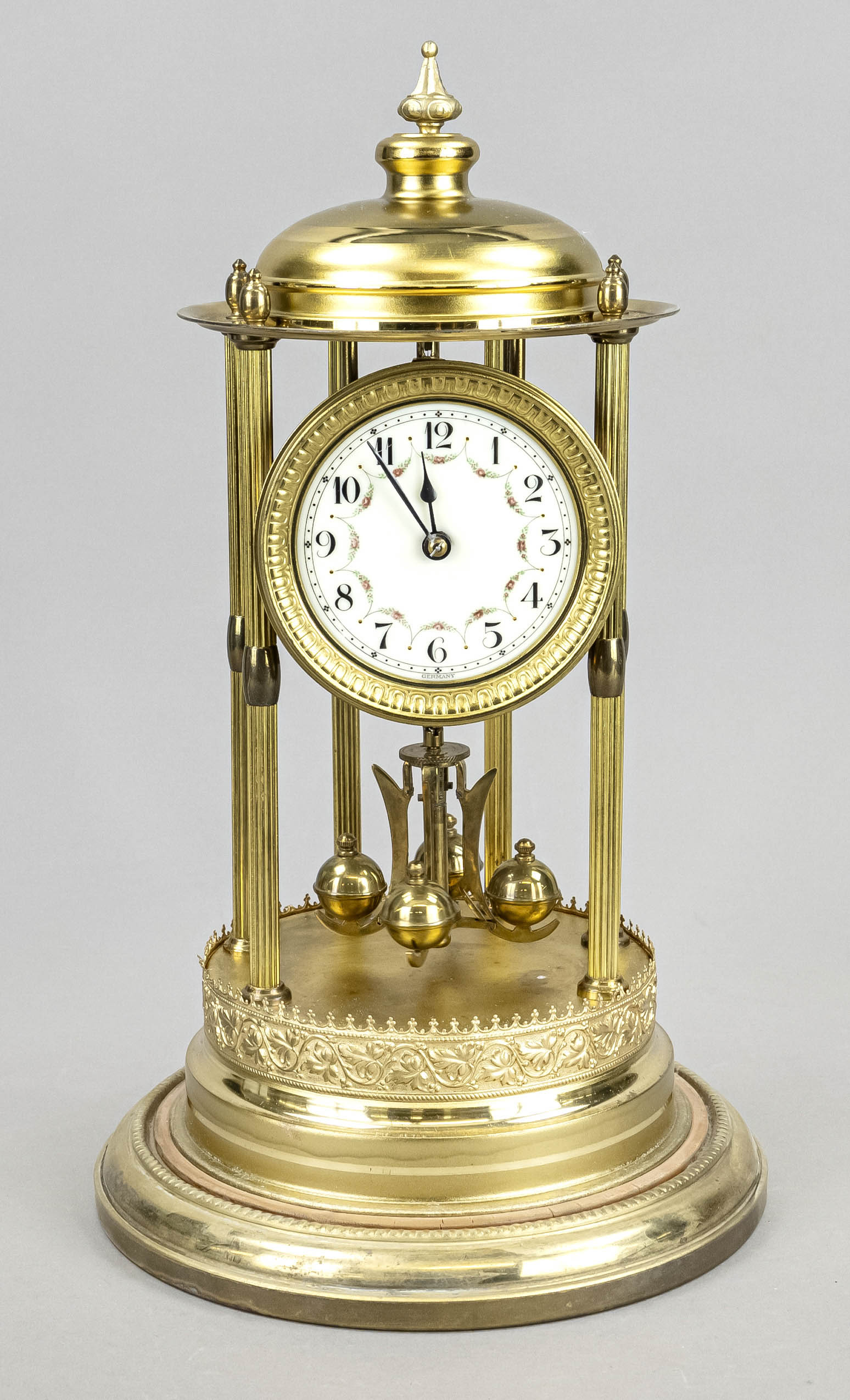 large annual clock with torsion pendulum, rotating pendulum clock, approx. 400 days running time, - Image 2 of 2