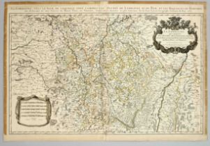 Historical map of Lorraine -- ''La Lorraine, sous le nom de laquelle, sont compris les duchés de