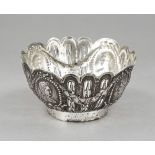 Round bowl, German, c. 1900, master's mark Georg Roth & Co., Hanau, hallmarked silver, round base