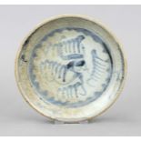 Phoenix plate, Qing dynasty (1644-1911), 17th/18th century, porcelain with cobalt blue underglaze