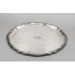 Oval tray, German, 20th century, maker's mark M. H. Wilkens & Söhne, Bremen-Hemelingen, sterling