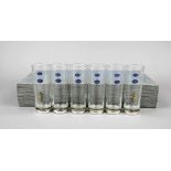 Six long drink glasses with silver mounting, Italy, 20th century, sterling silver 925/000, smooth