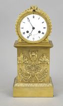 Empire table clock, 1st half 19th century, marked LeRoy & Fils a` Paris, the base decorated with