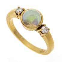 Opal-Brillant-Ring 750/000 mit einem