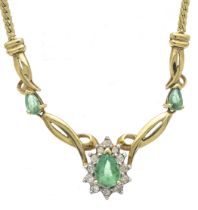 Smaragd-Diamant-Collier GG/WG 585/00