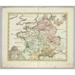 Two historical maps of Belgium and France -- ''Gallia Belgica'' and ''Gallia Transalpina'', two