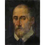 Unknown painter, probably Italy 16th century, Portrait of a nobleman with beard and white collar,