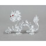 Dragon with ball, Swarovski, annual gift 1997, from the mythical creature trilogy, designed by