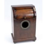 Pocket watch stand, late 19th century, softwood body with mahogany veneer (missing part on the side)