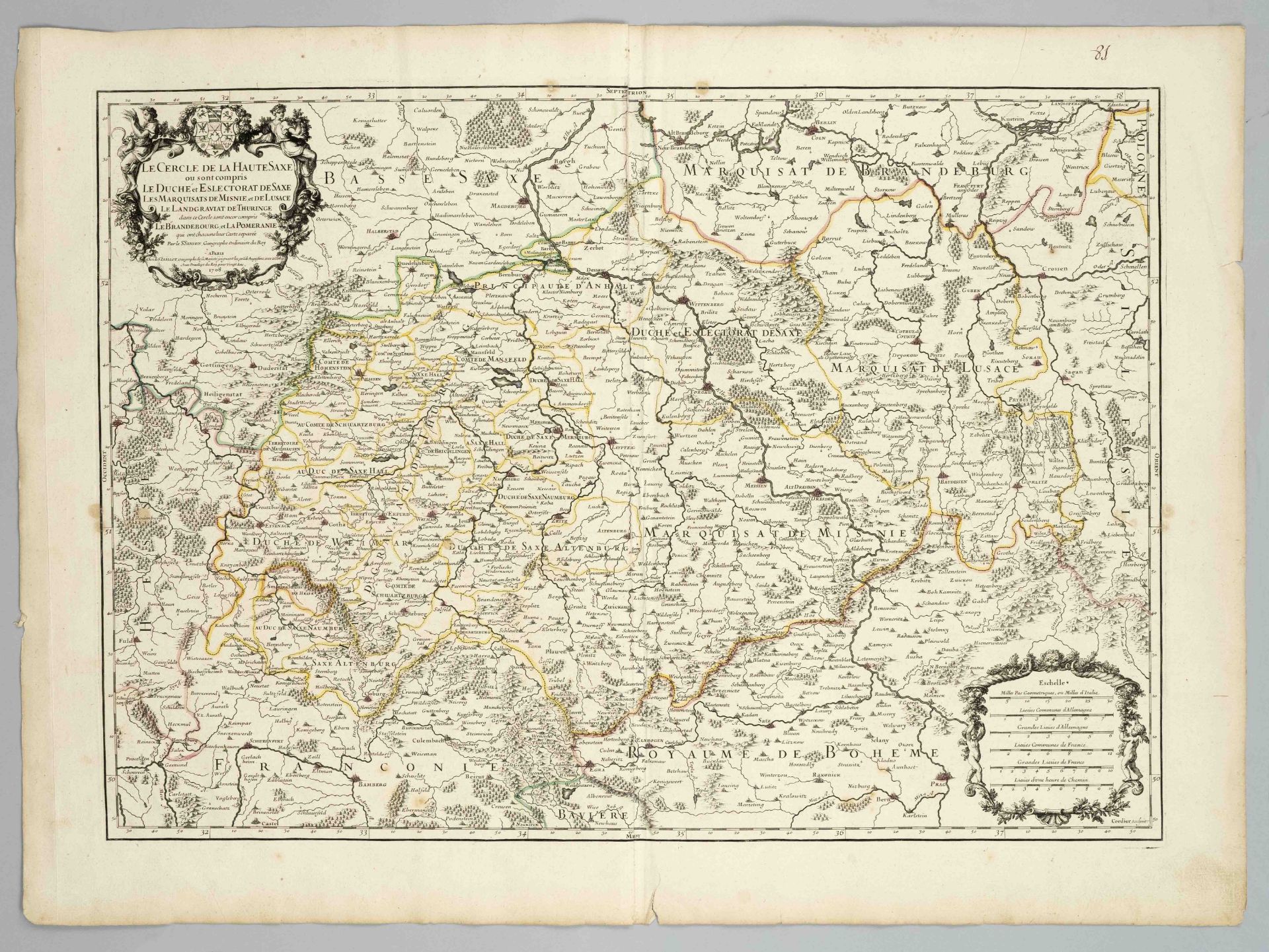 Historical map of the Upper Saxon Imperial District, ''Le Cercle de Haute Saxe ou sont compris Le