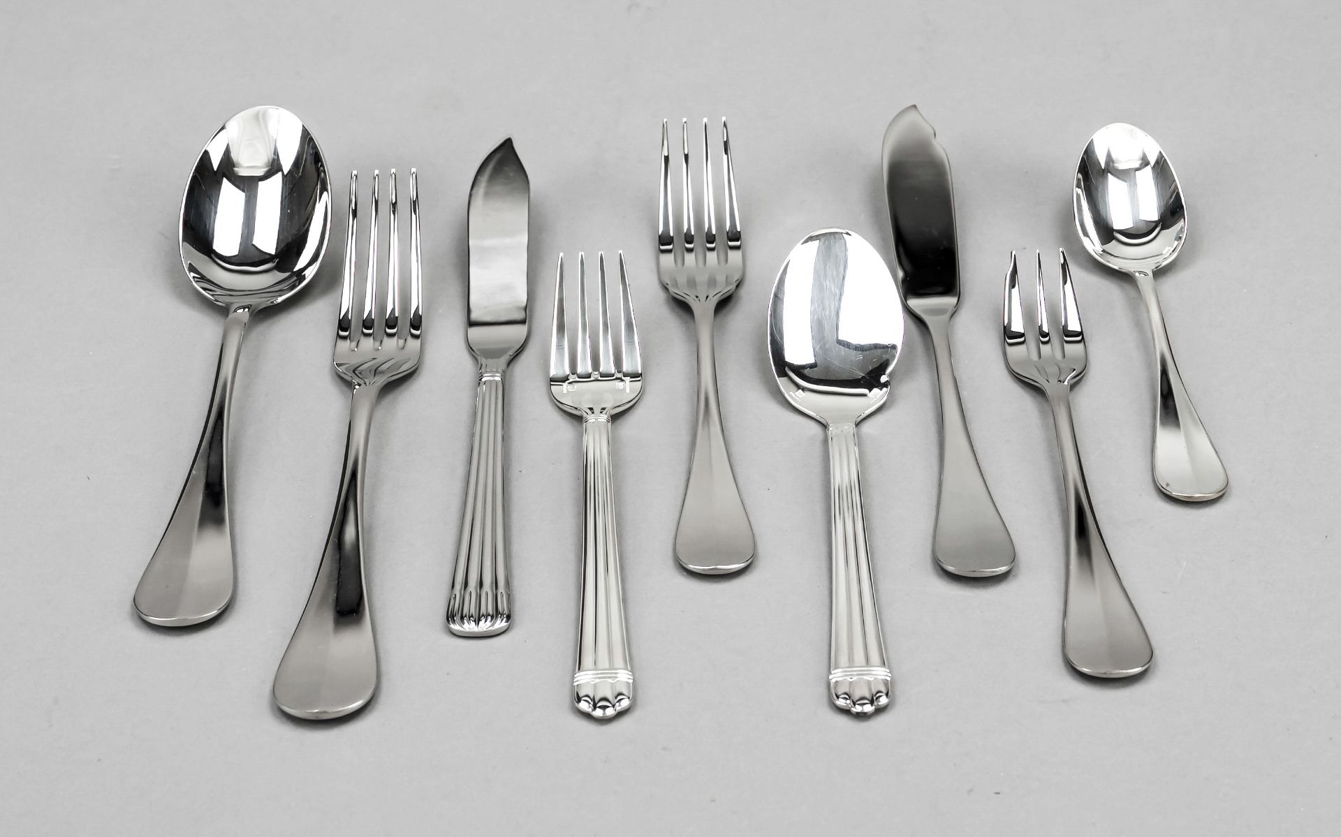 Mixed lot of 24 pieces of cutlery, France, 2nd half of the 20th century, maker's mark Christofle,