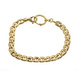 Flat curb bracelet GG 585/000 B 8.8 mm, with lobster clasp, l. 22.5 cm, 43 g, plus large spring ring