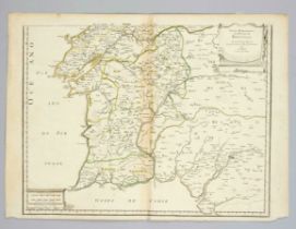 Historical map of Portugal -- ''Parte Meridional Do Reyno De Portugal Por N. Sanson d'Abbeville