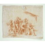 Unknown artist of the 17th/18th century, figure study (for an Adoration of the Christ Child?), red