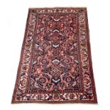 Carpet, Rug, Bakhtiar, even pile, slightly worn, fringes worn, 260 x 167