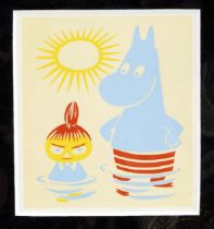 Tove Jansson (1914-2001), series of four small color serigraphs of the Finnish-Swedish comic