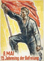 DDR Propaganda -- Rudolf Lipus (1893-1961), graphic artist from Leipzig, who worked as an