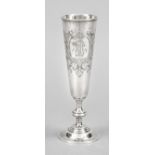 Champagne flute, hallmarked Russia, 1st Kokoshnik mark (1896-1908), silver 84 zolotniki (875/000),