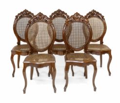 5 Stühle, Louis-Phillipe um 1860, Ma
