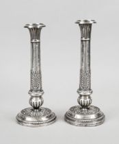 Paar Leuchter, um 1900, Silber geprü