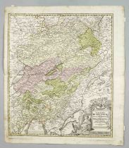Historische Karte von Burgund / Fran