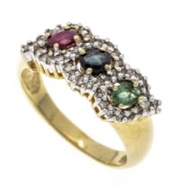 Multicolor-Diamant-Ring GG 585/000 m