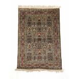Carpet, Rug, silk, even high pile, minor wear, 124 x 78 cm