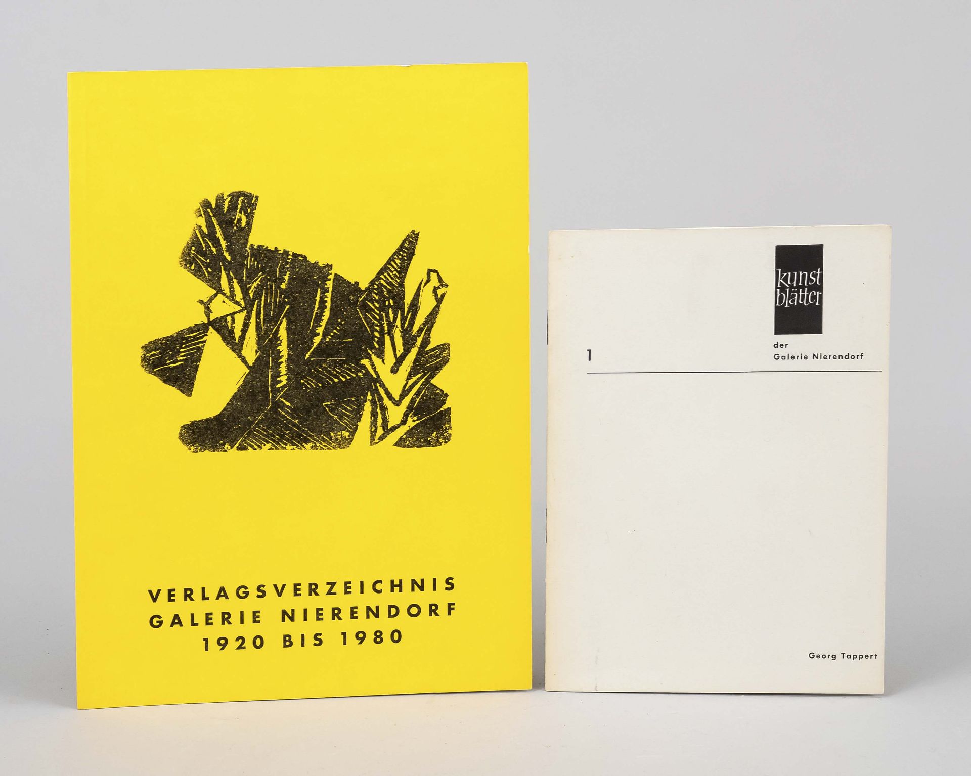 2 brochures from Galerie Nierendorf: 1 x ''Kunstblätter der Galerie Nierendorf, Georg Tappert, 22